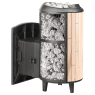 Печь банная Атмосфера L с комбинированной облицовкой Окаменевшее дерево наборное