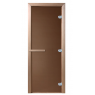 Стеклянная дверь для бани Doorwood 190*70 Тёплая ночь, бронза матовая