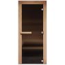 Стеклянная дверь для бани Cooper Standart 200*70 бронза матовая
