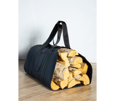 Сумка-переноска для дров из экокожи Vienna (графит)