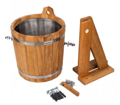 Обливное устройство Woodson с нержавеющей вставкой, 12 л., дуб