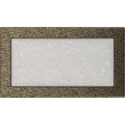 Решетка вентиляционная Чёрная-Латунь 17x30