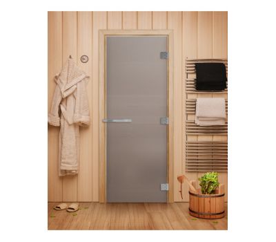 Стеклянная дверь для бани Doorwood Эталон Сатин