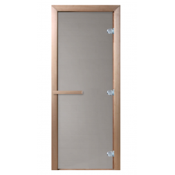 Стеклянная дверь для бани Doorwood 190*70 Тёплое утро, сатин матовый