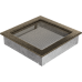 Решетка вентиляционная Чёрная-Латунь 22x22
