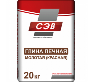 Глина печная молотая (красная) «СЭВ» — 20 кг.
