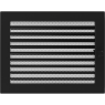 Решетка вентиляционная Чёрная 22x30 с жалюзи