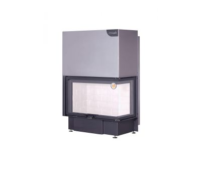 Каминная топка Экокамин ДЕЛЬТА 1000 R два стекла принтинг правая