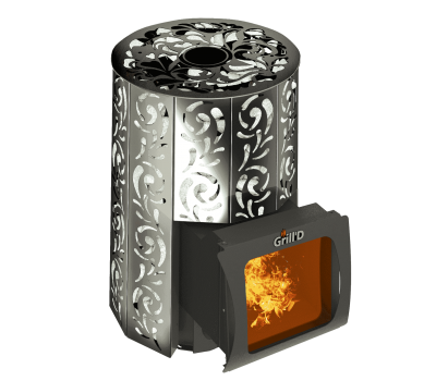 Печь для бани Grill'D Violet Short Window Max Pro (Камень колотый, 100 кг)
