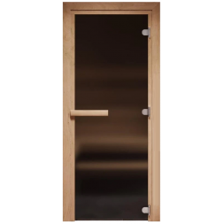 Стеклянная дверь для бани Cooper Standart 170*70 бронза матовая
