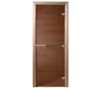 Стеклянная дверь для бани Doorwood 180*60 Тёплый день, бронза