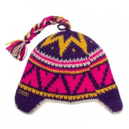 Шапка вязаная для бани Woodson Viking Pinky, орнамент, 1 косичка