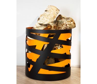 Дровница Saturn (черно-оранжевая)