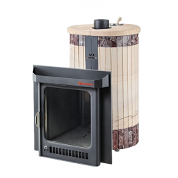 Печь для бани Ферингер Оптима ПФ Окам. дерево перенес. рис. + Россо Леванте