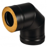 КОЛЕНО 90° ВЕЗУВИЙ BLACK ДВУХКОНТУРНОЕ 115 x 200 ММ