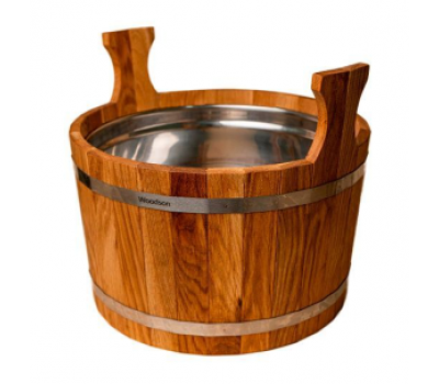 Шайка Woodson с нержавеющей вставкой, 17 л., дуб