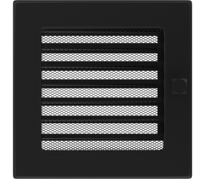 Решетка вентиляционная Чёрная 17x17 с жалюзи