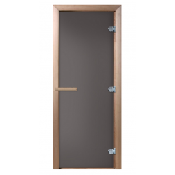 Стеклянная дверь для бани Doorwood 170*70 Затмение, графит матовый