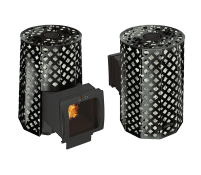 Печь для бани Grill'D Violet Romb Long Window Max Pro (Камень колотый, 100 кг)