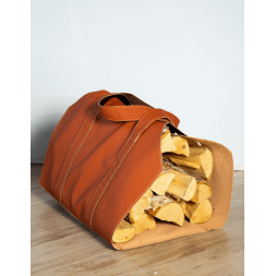 Сумка-переноска для дров из экокожи Vienna (медно-рыжий)