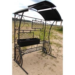 Мангал с крышей КР-15, сталь 5 мм