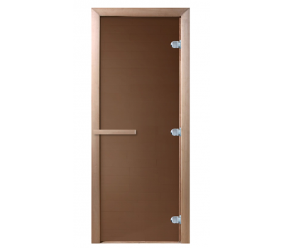 Стеклянная дверь для бани Doorwood 190*70 Тёплая ночь, бронза матовая Стеклянная дверь для бани Doorwood 190*70 Тёплая ночь, бронза матовая
