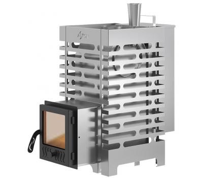 Печь для бани Aston 16 Inox Аква со стеклянной дверцей 14-18 м³