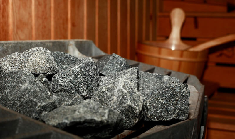 Габбро-диабаз в банной печи
